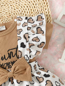 Girl Letter Embroidery Design Short Sleeve Jumpsuit childrensterritory