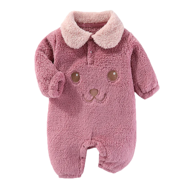 Newborn Baby Collar Design Soft Winter Bodysuit childrensterritory