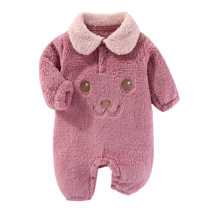 Newborn Baby Collar Design Soft Winter Bodysuit childrensterritory