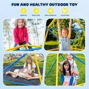 10FT Climbing Dome with Canopy and Swing for Kids
