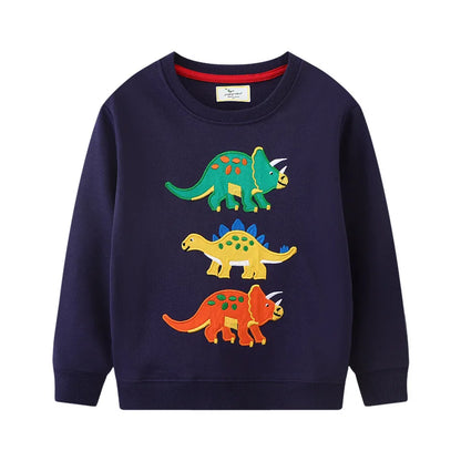 Boys Cartoon Dinosaurs Print Sweatshirts