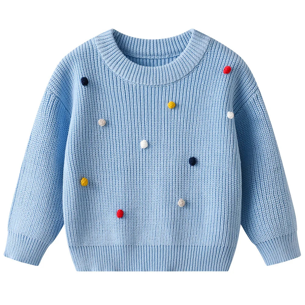 Girls' Long-Sleeved Casual Winter Pullover Sweater