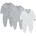 Newborn Baby Printed Warm Rompers with Zipper Closure