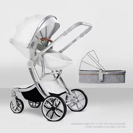2 in 1 Folding Luxury High Landscape Baby Pram childrensterritory