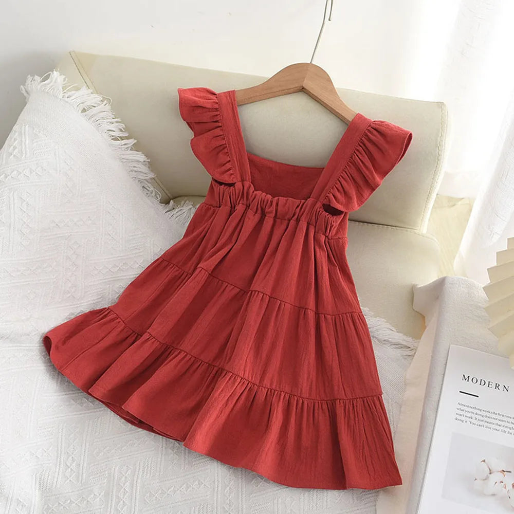 Kids Girls Floral Design Summer Princess Dresses childrensterritory