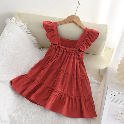 Kids Girls Floral Design Summer Princess Dresses childrensterritory