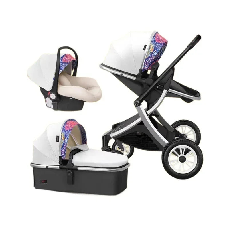 Two-Way Foldable Lightweight Infant Stroller with Car Seat childrensterritory