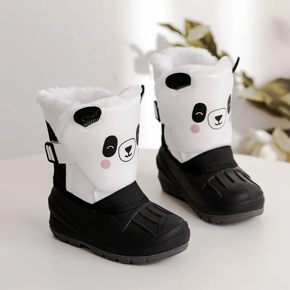 Slip Resistant Kids Cartoon Design Warm Snow Boots childrensterritory