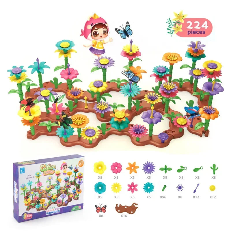 Educational Flower Garden Building Toys for Kids