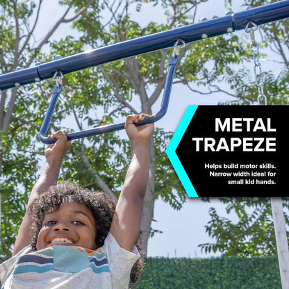 Adjustable Swing Sets Include Swing Seats, Trapeze Bar, and Glider childrensterritory