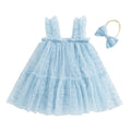 Baby Girls' Floral Print Summer Dress with Bow Headband