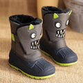 Cartoon Dinosaur Print Kids High Ski Snow Boots childrensterritory