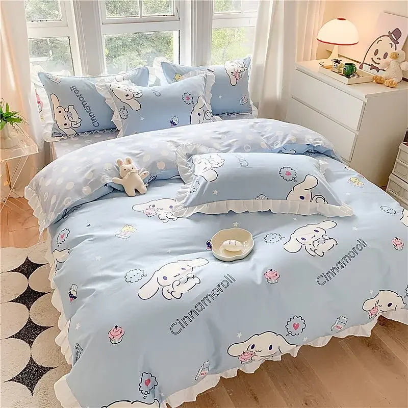 Cartoon Animation Design Duvet Cover Bedding Set for Kids Room