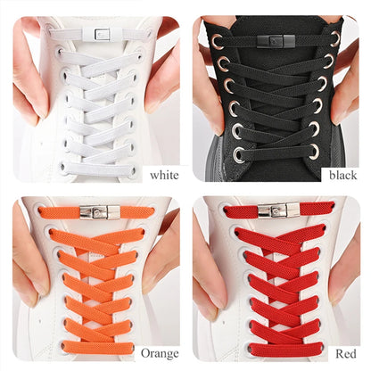 Kids 8mm Elastic Laces Press Lock Shoelaces for Shoes childrensterritory