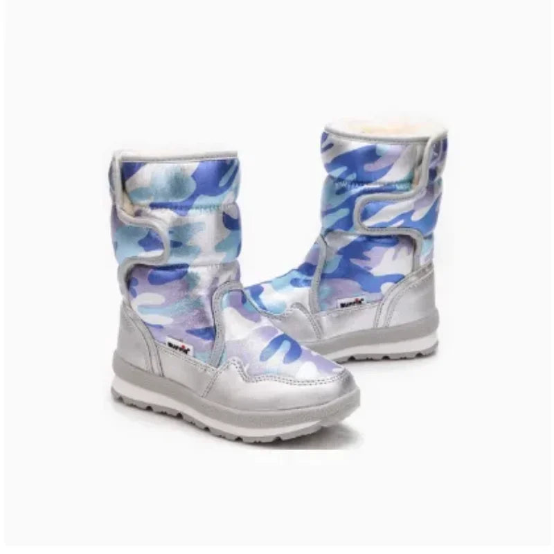 Kids Girls Non Slip Warm Waterproof Long Snow Boots