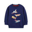 Cartoon Airplane Print Sweatshirts for Kids childrensterritory