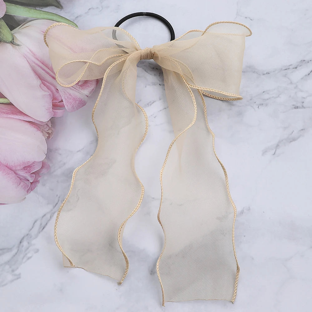 Lace Hair Rope Girls Streamer Elastic Hair Bands