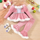 Girls' Long-Sleeved Christmas Clothing Set childrensterritory