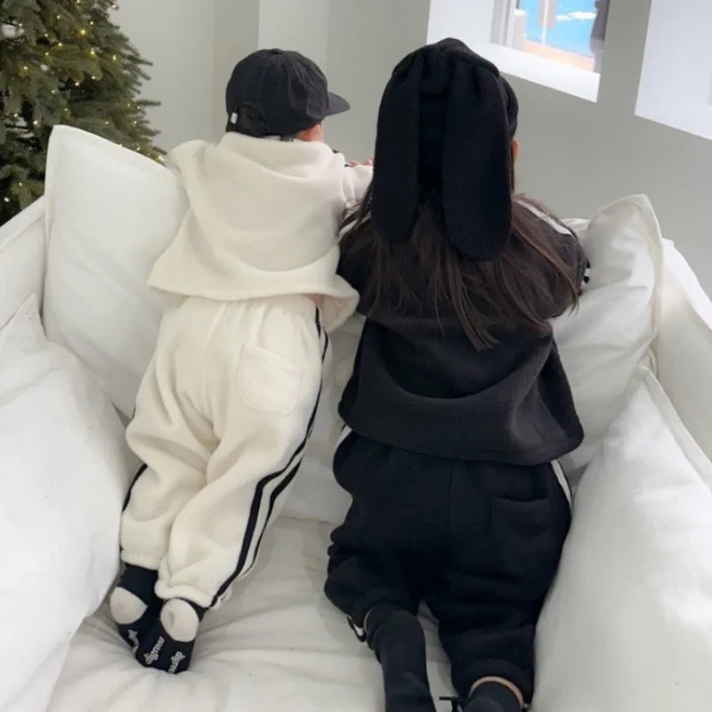 Kids Long-Sleeved Warm Clothing Set