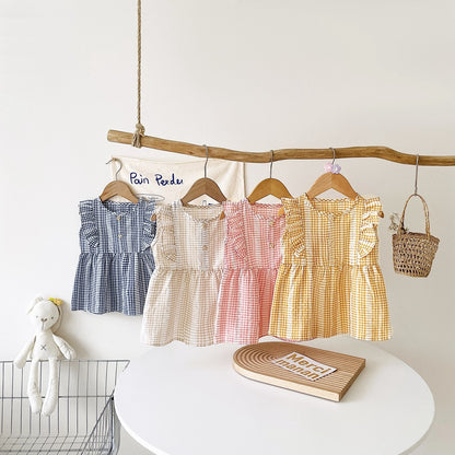 Korean Style Baby Girls Sleeveless Princess Dresses childrensterritory