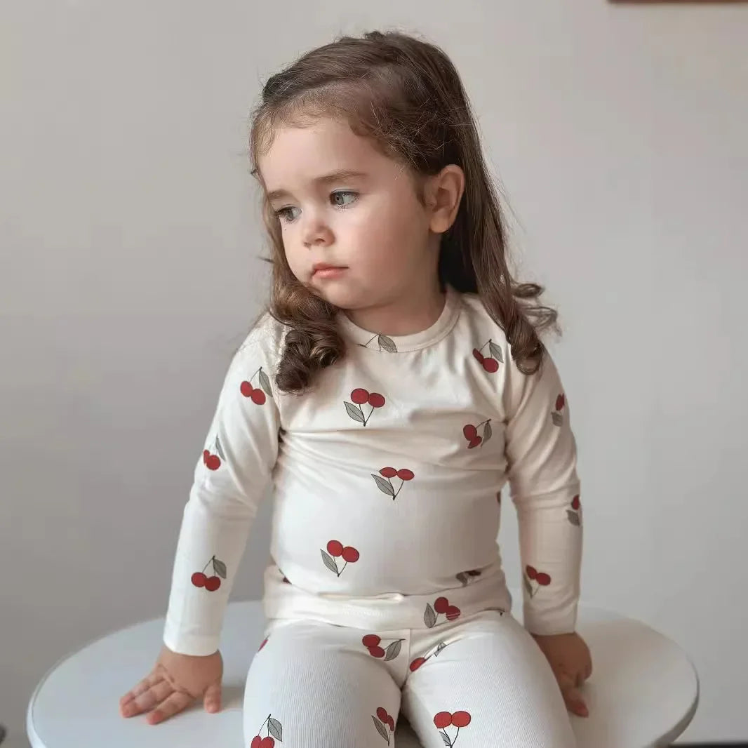 Toddlers 2pcs Casual Homewear Printed Pajama Set childrensterritory