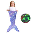 Soft Glow-in-the-Dark Flannel Mermaid Tail Blankets childrensterritory
