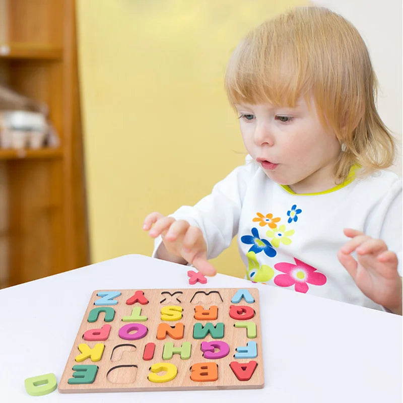 Kids Shape Matching Wooden Puzzle Educational Toys childrensterritory