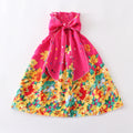 Bohemian Style Kids Girls Floral Sling Ruffles Beach Dresses childrensterritory