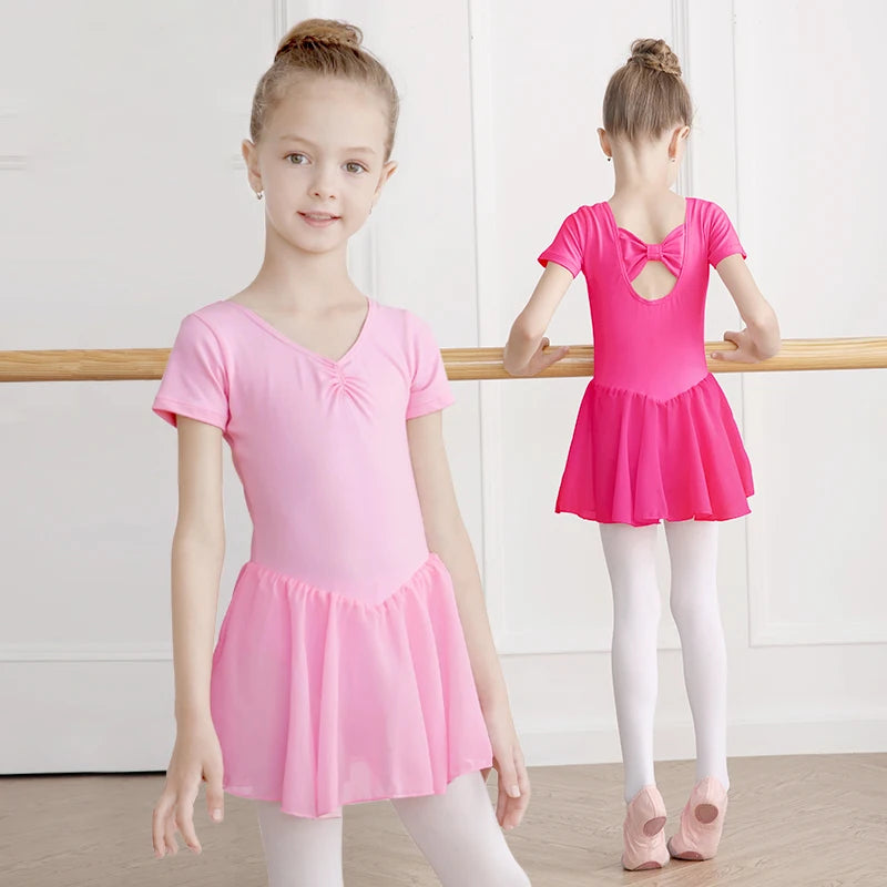 Kids Girls Long/Short Sleeve Ballet Leotard/Dancewear childrensterritory