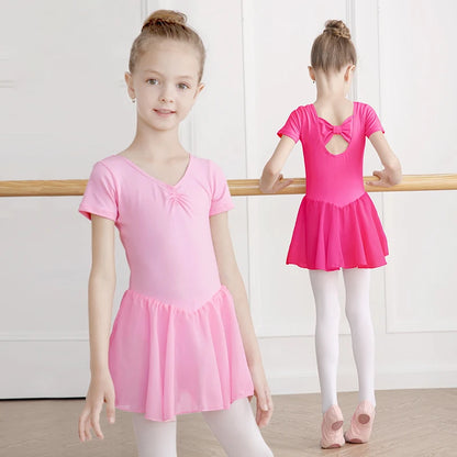 Kids Girls Long/Short Sleeve Ballet Leotard/Dancewear childrensterritory