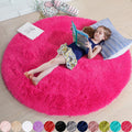 Fluffy Soft Shaggy Round Rugs For kids Bedroom