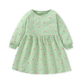 Kids Girls Long Sleeve Floral Warm Princess Dresses