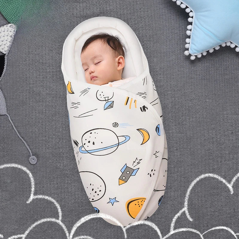 Cartoon Print Newborn Baby Wrap Blankets