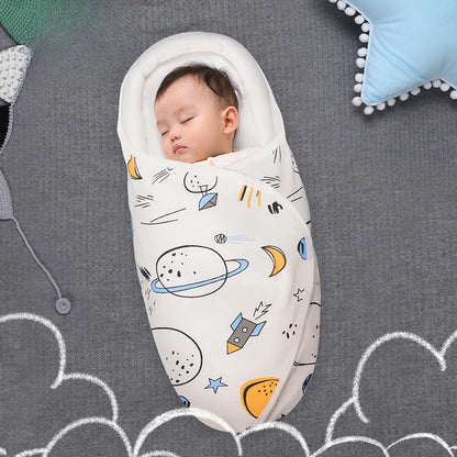 Cartoon Print Newborn Baby Wrap Blankets