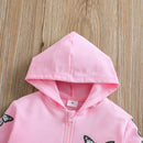 Toddler Girls Butterfly Design Hooded Cotton Sweater childrensterritory