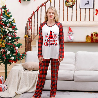 Santa Tree Print  Soft Warm Christmas Pyjamas Set for Family