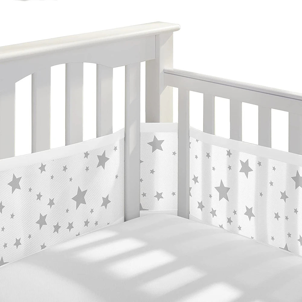 2pcs Breathable Baby Bed Bumper Cot Protector