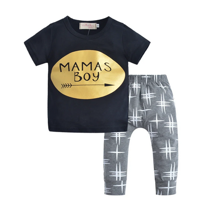 Baby Boy Cotton T-shirt and Pants (2 Pieces) Summer Outfit childrensterritory