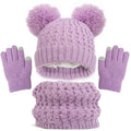 Thick Knitting Warm Baby/Kids Hat Gloves Scarf Set childrensterritory