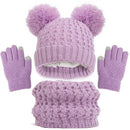 Thick Knitting Warm Baby/Kids Hat Gloves Scarf Set childrensterritory