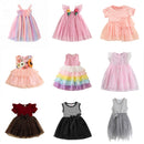 Little Girls Leopard Printed Ruffled Bowknot Party Dress childrensterritory