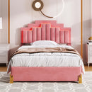 Full-size Platform Bed with Upholstery, Four Drawers, and LED Lights childrensterritory