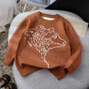 Kids Round Neck Christmas Design Warm Sweater childrensterritory