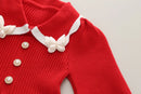 Girls' Collar Design Long-Sleeved Winter Dresses childrensterritory