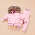 Little Boys Girls Thick Warm Down Jacket Jumpsuit Clothing Set childrensterritory