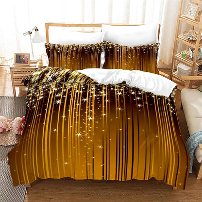 Snowflake Bells Pattern Christmas Duvet Cover Set for Kids Bed childrensterritory