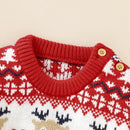 Reindeer Design Knitted Baby Christmas Pullover childrensterritory