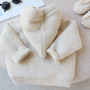 Thick Hooded Fleece Inside Solid Cardigans for Boys and Girls childrensterritory