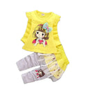 Baby Girls Cute Cartoon Print Sweatshirts + Pants Tracksuit Sets childrensterritory