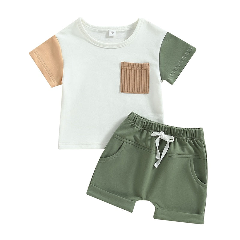 Baby Boy Casual T-shirt and Pocket Shorts Summer Clothes childrensterritory